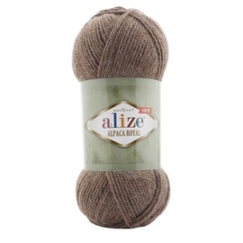 Пряжа Alize "Alpaca Royal" NEW 688 Кофе с молоком 15%альпака, 30%шерсть, 55%акрил 100гр 250м