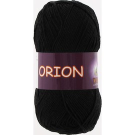 Пряжа Vita-cotton "Orion" 4552 Чёрный 77% мерсиризированный хлопок 23% вискоза 170м 50гр